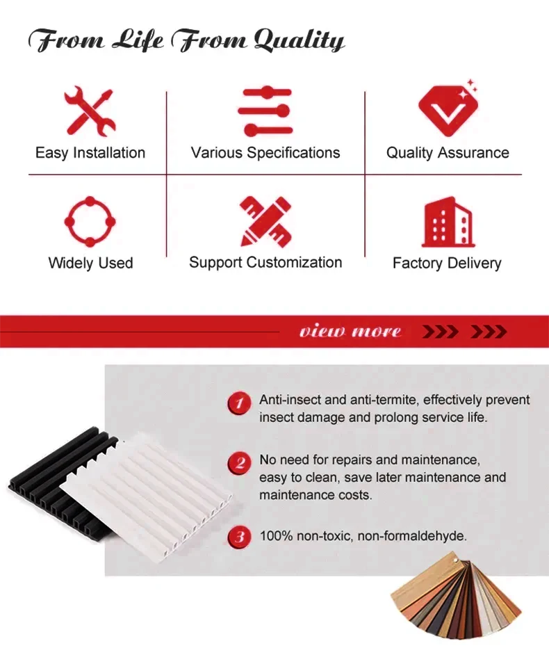 Anti-Rotten Outdoor Exterior WPC Wall Panel