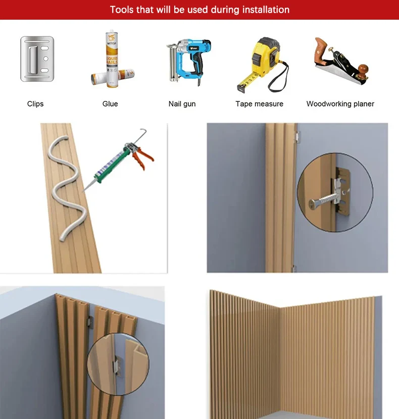Anti-Rotten Outdoor Exterior WPC Wall Panel